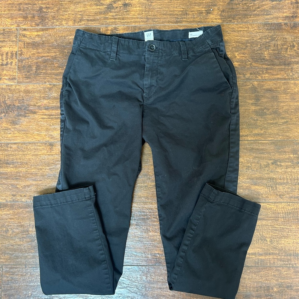 GAP Black Straight-Leg Chinos